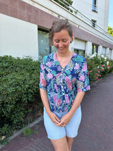 Charger l&#39;image dans la galerie, Blouse fleurie vintage