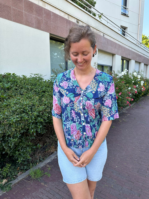 Blouse fleurie vintage