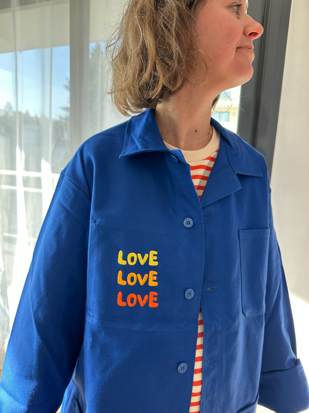 Veste brodée Love Love Love