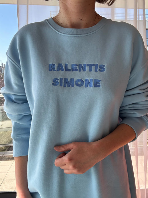 Sweat bleu ciel Ralentis Simone