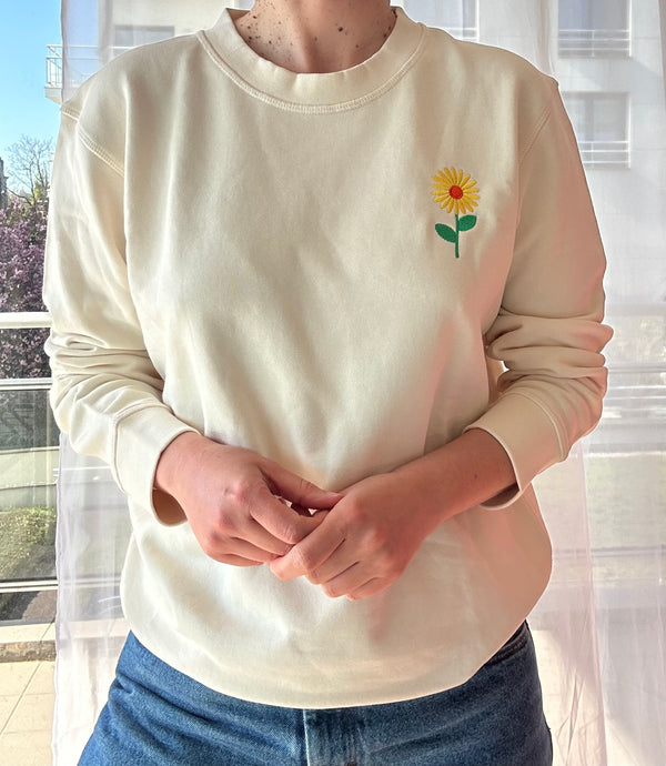 Sweat fleur coton bio