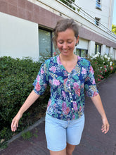 Charger l&#39;image dans la galerie, Blouse fleurie vintage