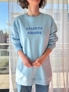 Sweat bleu ciel Ralentis Simone