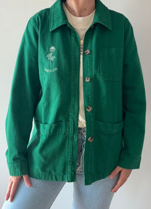 Veste verte brodée