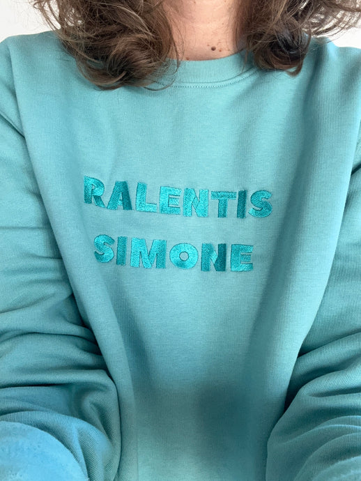 Sweat vert Ralentis Simone (coton bio)
