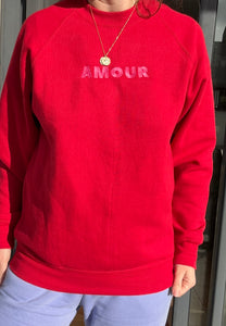 Sweat rouge AMOUR