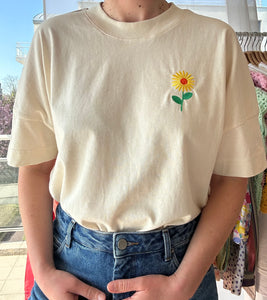 T-shirt fleur coton bio (plusieurs tailles)
