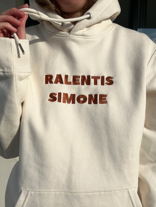 Sweat crème capuche Ralentis Simone