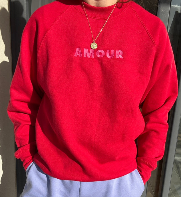 Sweat rouge AMOUR