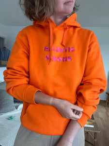 Sweat orange capuche Ralentis Simone