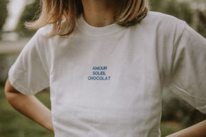 T-shirt Amour soleil chocolat