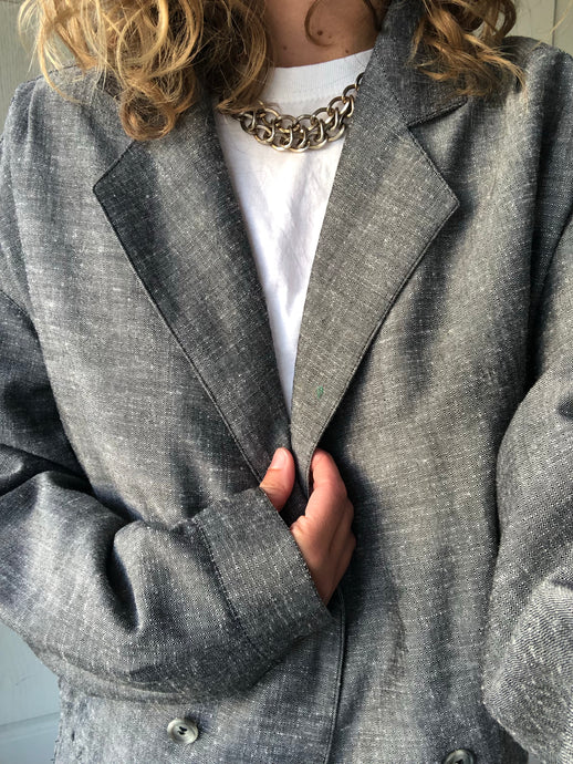 Veste grise chinée