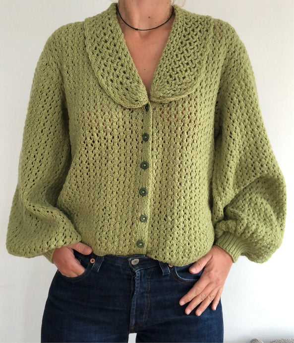 Gilet fait main vert