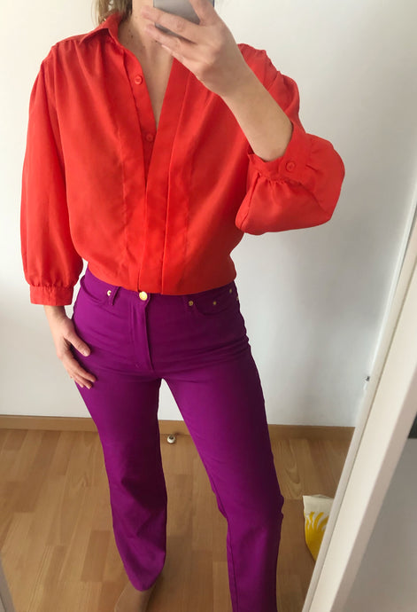 Chemise rouge orange