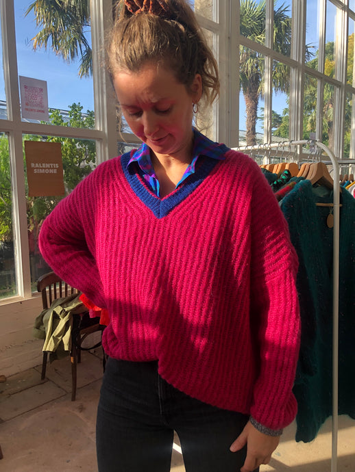 Pull fuchsia col v