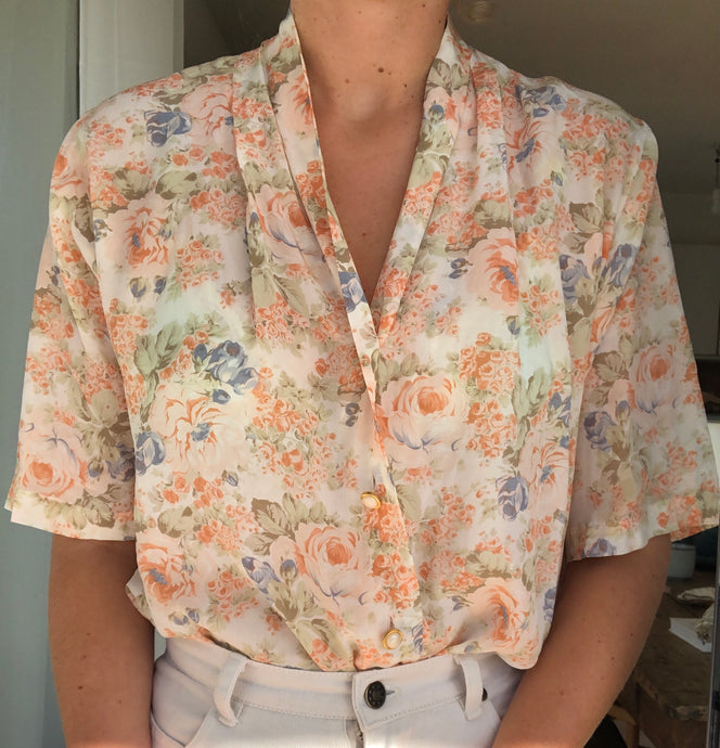 Blouse vintage soie Printemps
