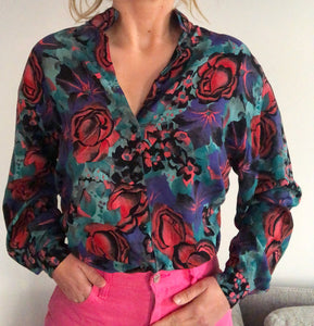 Chemise avec roses