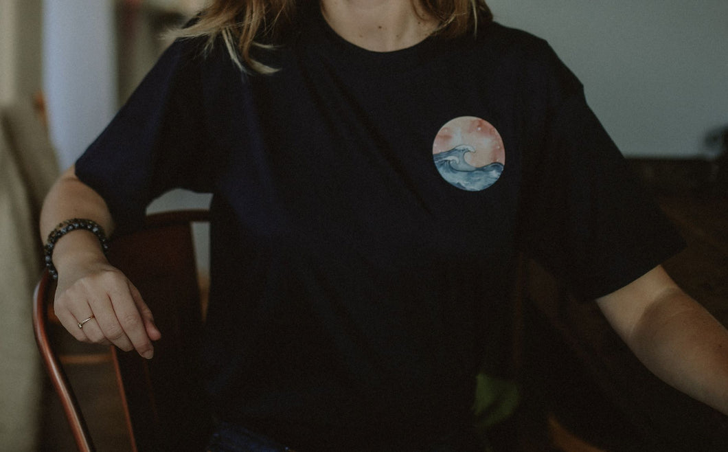 T-shirt océan - Bleu marine