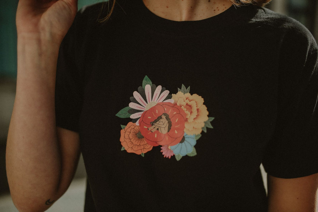 T-shirt femme fleur