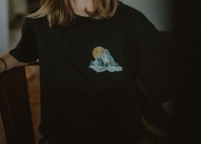 T-shirt montagne - noir