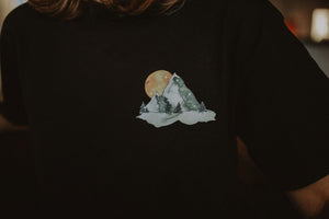 T-shirt montagne - noir