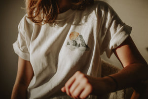T-shirt montagne - blanc