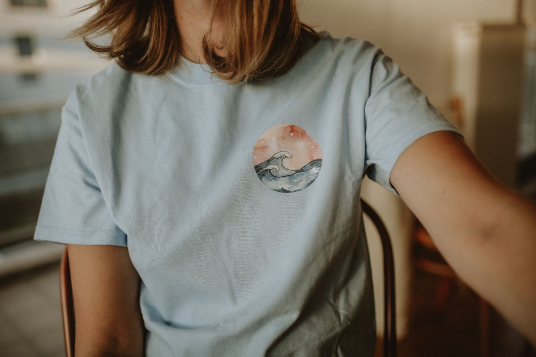 T-shirt océan - Bleu Ciel