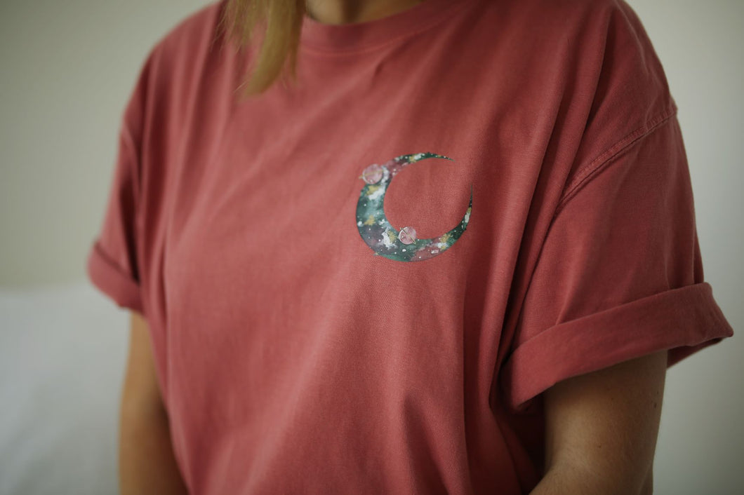 T-Shirt rose - Croissant de Lune
