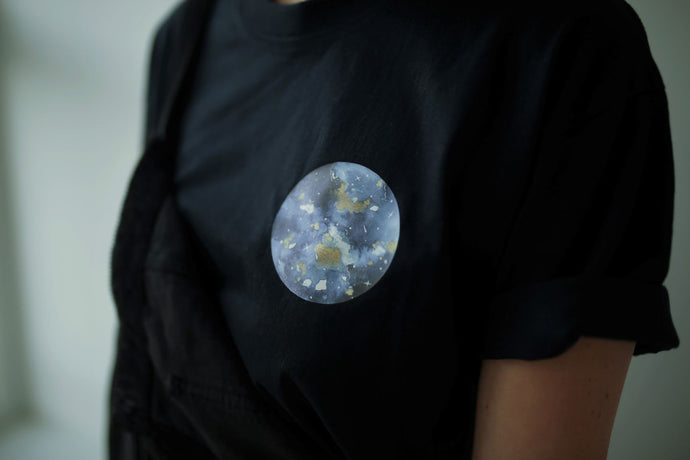 T-Shirt bleu nuit - Pleine lune OU Croissant de lune